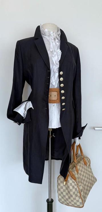 Scapa maat40/42 dr blauwe linnen blazer jas met wapenknopen  beschikbaar voor biedingen