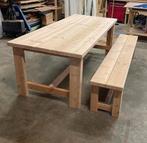 Tuintafel met 1 zitbank van Douglas hout in 4 maten, 6 zitplaatsen, Nieuw, Ophalen of Verzenden, Bank