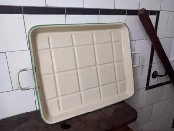 mooi oud emaille dienblad, serveerblad, Frankrijk, art deco  beschikbaar voor biedingen
