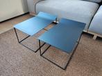Zwart metalen salontafel/bijzettafel, Huis en Inrichting, Tafels | Salontafels, Minder dan 50 cm, 50 tot 100 cm, Zo goed als nieuw