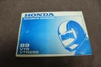 Honda VTR250 1989 motorcycle owner's manual VTR, Motoren, Handleidingen en Instructieboekjes, Ophalen of Verzenden, Honda