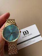 Horloge danish design goud en husky blauw nieuw, Staal, Staal, Polshorloge, Ophalen of Verzenden