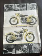 PUCH 250 TF folder + roadtest uit 1949, Ophalen of Verzenden, Overige merken