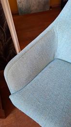 Groen/Blauwe draaifauteuil, Huis en Inrichting, Fauteuils, Ophalen, Gebruikt, 75 tot 100 cm, 75 tot 100 cm