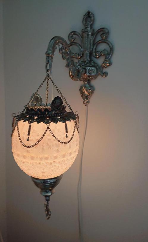 Diverse Oosterse klassieke vintage glaslamp lamp wandlamp, Huis en Inrichting, Lampen | Wandlampen, Nieuw, Glas, Metaal, Ophalen of Verzenden