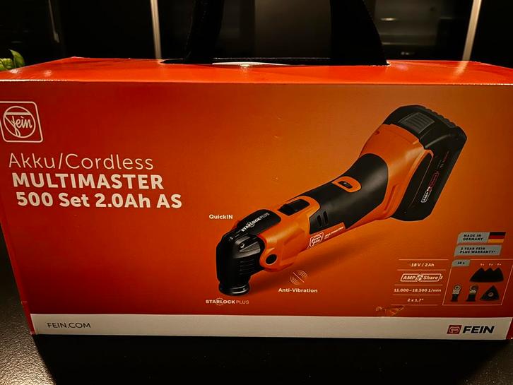 FEIN Miltimaster MM500 Plus 18V Li-ion Accu - Nieuw!, Doe-het-zelf en Verbouw, Gereedschap | Overige machines, Nieuw, Ophalen of Verzenden