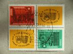 3  Ddr vierblok 1012-1013, Ophalen of Verzenden, DDR, Gestempeld