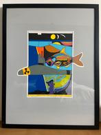 Greenpeace zeefdruk ‘Fish in Danger’ uit 1992, Antiek en Kunst, Kunst | Litho's en Zeefdrukken, Ophalen