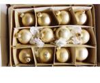 Kerstballen kerstdecoratie Geel Goud kleur Retro Vintage, Ophalen of Verzenden