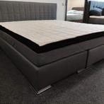 boxspring volledig pocketvering  nasa topper gratis montage, Nieuw, 160 cm, Grijs, Ophalen of Verzenden