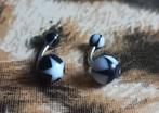 Zwart witte sterretjes navelpiercing, Sieraden, Tassen en Uiterlijk, Piercings, Ophalen of Verzenden, Nieuw, Staal, Navelpiercing