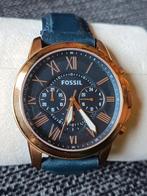 Fossil Herenhorloge Blauw Leer, Ophalen of Verzenden