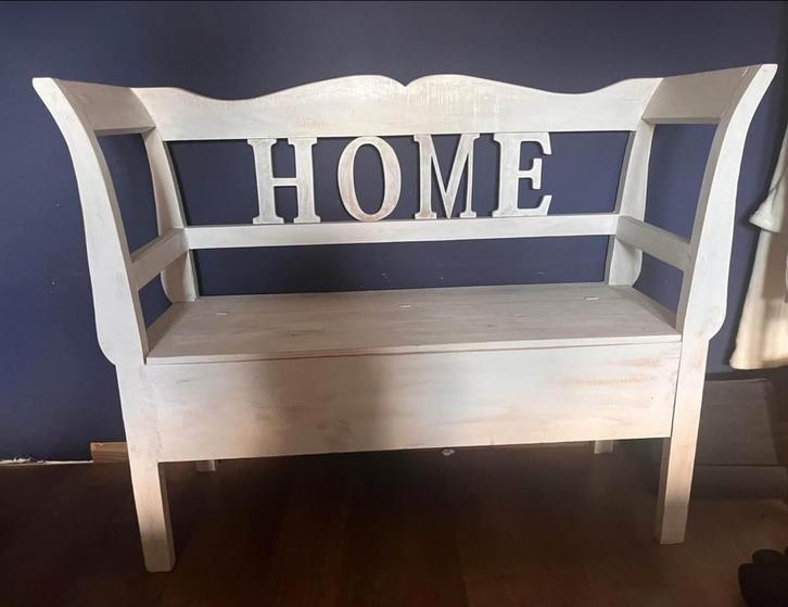 Klepbankje met opbergruimte - Landelijke Stijl, Antiek en Kunst, Antiek | Meubels | Stoelen en Banken, Ophalen