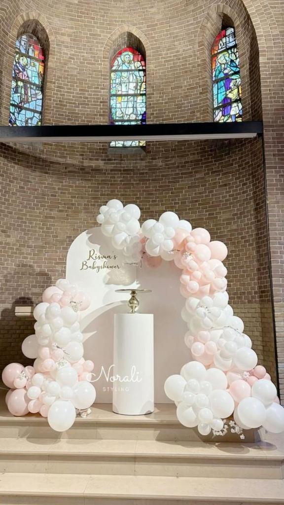 Babyshower - styling - backdrops - setting - sweet table, Hobby en Vrije tijd, Feestartikelen | Verhuur, Zo goed als nieuw, Verjaardag