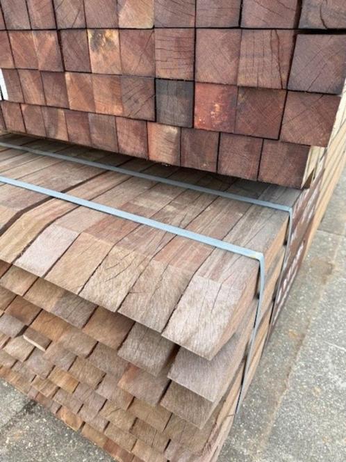 azobe palen 7 x 7 cm fijnbezaagd, Tuin en Terras, Palen, Balken en Planken, Nieuw, Palen, 250 cm of meer, Ophalen of Verzenden
