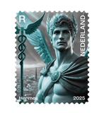 Cryptopostzegel Hermes BLAUW crypto postzegel crypto stamp, Ophalen of Verzenden, Postfris