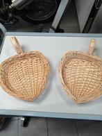 Rieten hart mandje 2x heel leuk zgan zie alle foto's, Ophalen of Verzenden, Zo goed als nieuw, Rond, Riet