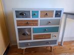 Dressoir - kleurrijk kastje, Gebruikt, 50 tot 100 cm, Met lade(s), 25 tot 50 cm