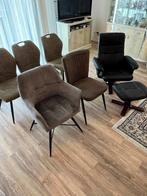 Partij Stoelen - Diverse Stijlen, Huis en Inrichting, Stoelen, Ophalen, Gebruikt, Bruin, Stof