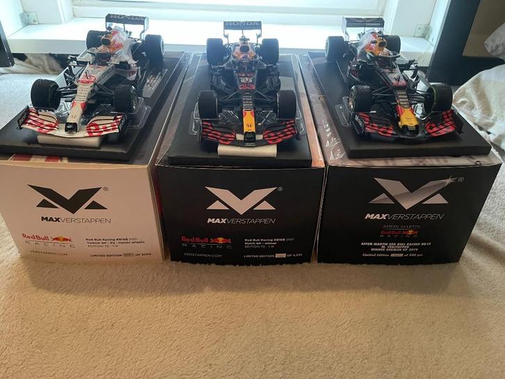 3x Max verstappen 1/18 2x RB16B 1x RB15 Red Bull, Verzamelen, Automerken, Motoren en Formule 1, Gebruikt, Formule 1, Ophalen of Verzenden