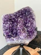 MUSEUMSTUK - Donker Paarse Amethist met Bergkristal - 20.8kg, Verzamelen, Mineralen en Fossielen, Ophalen, Mineraal