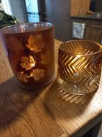 Set van 2 Bronzen Windlichten - Warme Sfeer, Huis en Inrichting, Woonaccessoires | Kandelaars en Kaarsen, Overige materialen, Overige kleuren