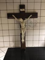 Houten kruisbeeld met corpus in gips, Ophalen of Verzenden