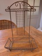 bruin brocante was/borstel/zeep keukenrekje metaal, Ophalen of Verzenden, Gebruikt