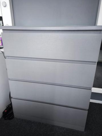 IKEA Malm GRIJS kast met 5 lades - afbeelding 2