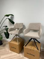 Draaibare Eetkamerstoelen Eettafel Stoelen OUTLET ‼️, Zwart, Nieuw, Ophalen of Verzenden, Stof