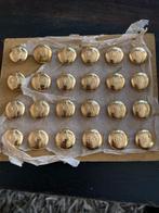 Vintage Gouden kleurige Knopen met Kroon, Verzamelen, Speldjes, Pins en Buttons, Ophalen, Gebruikt, Overige onderwerpen, Button