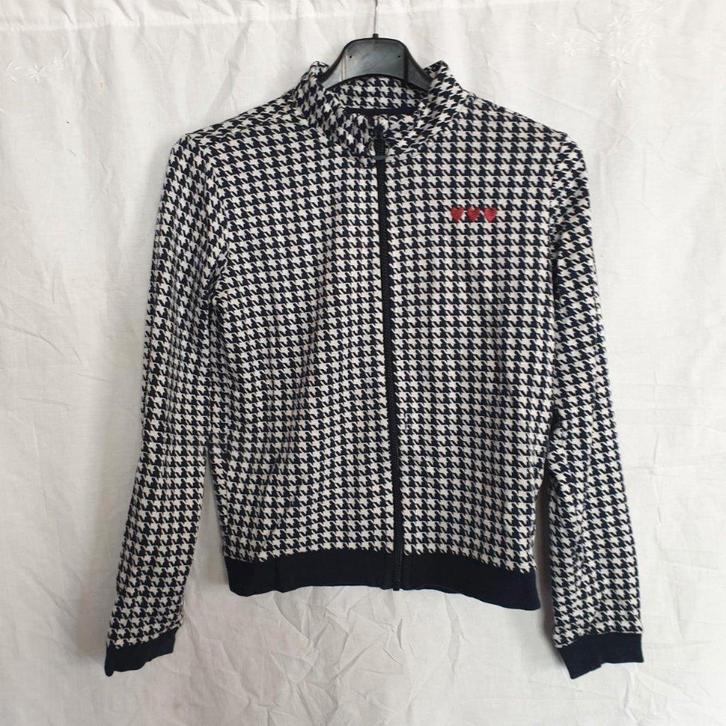 Stoer zwart wit vest. Mt 158/164. Merk WE, Kinderen en Baby's, Kinderkleding | Maat 158, Zo goed als nieuw, Jongen, Trui of Vest