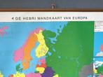 Schoolplaat Europa schrijfbaar - vintage retro plaat poster, Ophalen, Aardrijkskunde