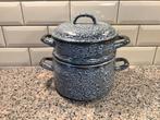 🥦KLEIN MODEL🍅grijs gewolkte stoompan rijstpan stomer, Antiek en Kunst, Ophalen of Verzenden