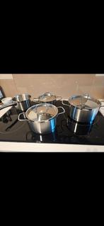 4 delige pannenset BK profiline, Ophalen of Verzenden, Gebruikt, Rvs, Pannenset