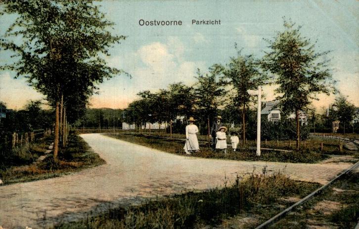 Oostvoorne - Parkzicht - Ansicht, Verzamelen, Ansichtkaarten | Nederland, Gelopen, Zuid-Holland, Voor 1920, Ophalen of Verzenden