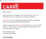 Tegoedbon carre, Tickets en Kaartjes, Kortingen en Cadeaubonnen, Drie personen of meer, Overige soorten, Overige typen