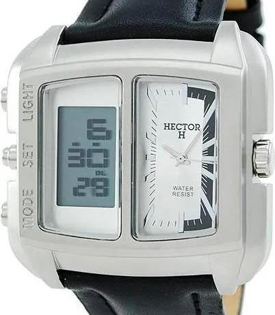 Zeldzaaam collectors item Hector H Dual Time  Uniek Design!, Sieraden, Tassen en Uiterlijk, Horloges | Dames, Gebruikt, Polshorloge
