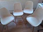 4 Zuiver Eetkamerstoelen - Eijerkamp, Gebruikt, Wit, Scandinavisch, Vier