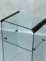 Gallotti & Radice bijzettafel vintage design side table glas, Ophalen of Verzenden, Gebruikt