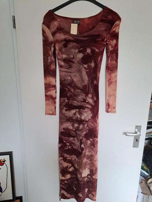 Nieuwe vintage boho jurk lang S bruin it's at London, Kleding | Dames, Jurken, Nieuw, Maat 36 (S), Bruin, Onder de knie, Ophalen of Verzenden