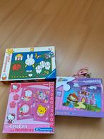 Nijnjes puzzel/ hello kitty/ prinses, Ophalen of Verzenden, 10 tot 50 stukjes, Gebruikt