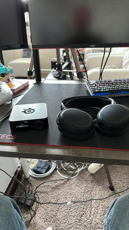 Arctis pro wireless met 2 accu’s van steelseries, Computers en Software, Headsets, Zo goed als nieuw, Over-ear, Gaming headset