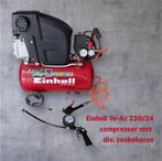 EINHELL TE-AC 230-24 LUCHTCIMPRESSOR MET DIV. TOEBEHOREN, Ophalen, 6 tot 10 bar, Zo goed als nieuw, Minder dan 200 liter/min