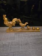 Gouden Haan Familie Beeld, Verzamelen, Beelden en Beeldjes, Ophalen of Verzenden, Nieuw, Dier