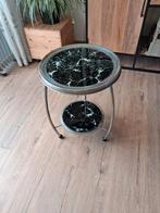 vintage bijzettafeltje te koop, Huis en Inrichting, Ophalen, Overige materialen, Gebruikt, Rond