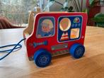 Haba houten trekfiguur brandweerauto, Ophalen of Verzenden, Zo goed als nieuw, Duw- of Trekspeelgoed