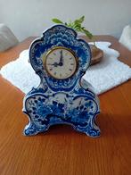 PORCELEYNE FLES PENDULETTE DELFTS BLAUW  PENDULE KLOKJE, Ophalen of Verzenden