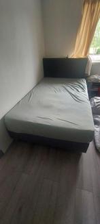 boxspring, Boxspring, 120 cm, Grijs, Gebruikt