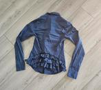 Fornarina prachtige donkerblauwe blouse mt S izgst, Blauw, Ophalen of Verzenden, Zo goed als nieuw, Maat 36 (S)